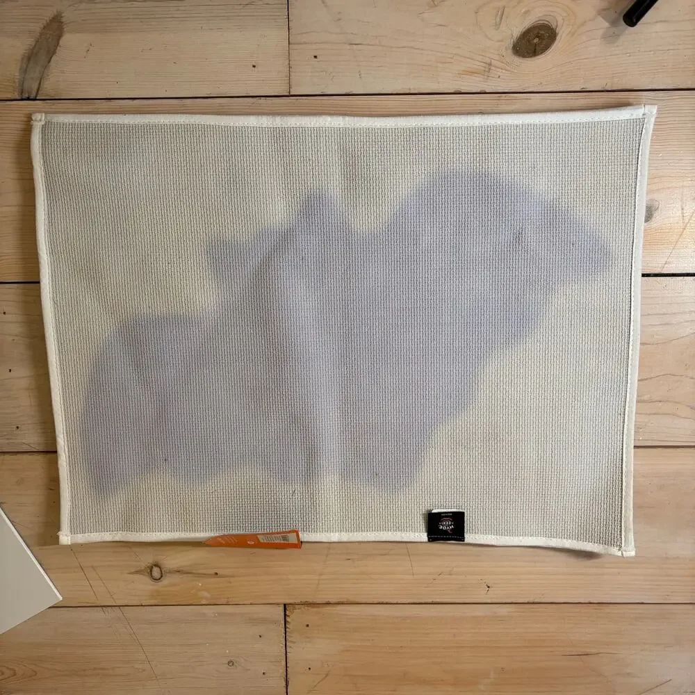 Hyde and Eek NWT Bat Bath Rug 17x24 Black White